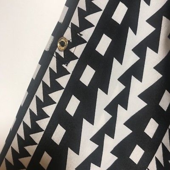 Calvin Klein Womens Long Sleeve Zip Blouse Shirt - Picture 3 of 4